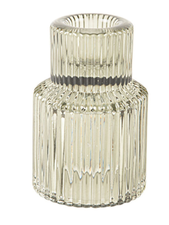 Свещник Beauty Home, градински чай зелен Ø5.5×8.5см