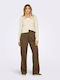 Short Women's Knitted Cardigan with Buttons Ecru