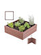 Kadax Hochbeet Gemüsebeet Braun 75x75cm
