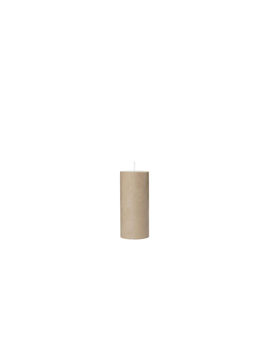 Eco Pillar Candle Linen Burn Time 50 H Ø6.7 X H15 Cm Broste Copenhagen