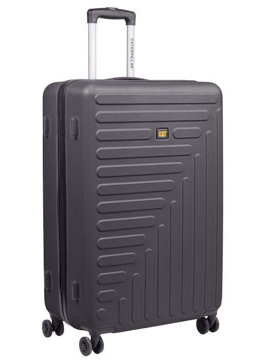 CAT Rockford Large Hard Travel Suitcase Black with 4 Wheels Height 77.2cm