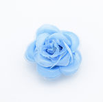 Fabric Hair Clips with Blue Flowers