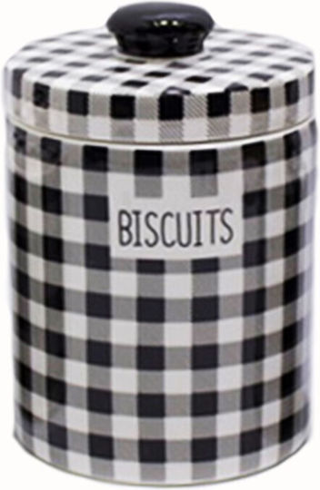 Borcan de biscuiți din ceramică neagră 15,5x15,5x23cm Forhome 4464892 Home