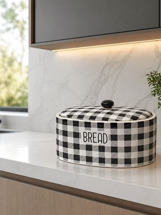 ForHome Brotkasten mit Deckel Keramik 32x22x19.3cm