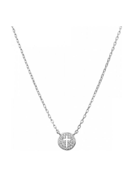 Slevori Halskette Silber 925 Kreuz Ask925-0001.s