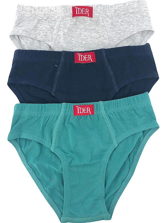 IDER Set Kinder-Slips Blue, Grey, Green 3Stück