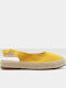 Women's Flat Sandals in Yellow Color