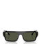 Ray Ban Unisex Sunglasses with Black Plastic Frame and Green Lens RB4454 6677/31