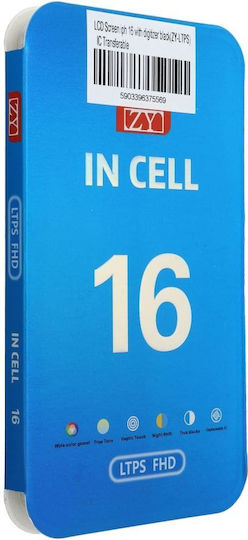 Екран Zy-ltps Ic Transferable със Сензорен Механизъм за iPhone 16 (Черен)