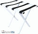 Metallic Foldable Hotel Luggage Rack White With Dimensions 56x42xH52cm Foldable