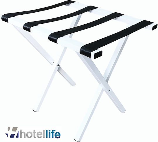 Metallic Foldable Hotel Luggage Rack White With Dimensions 56x42xH52cm Foldable
