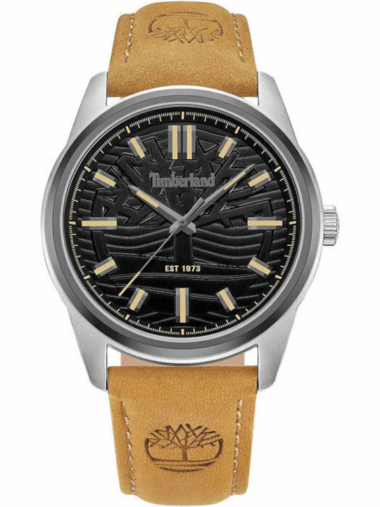 Timberland Northbridge Men's Watch 45mm Battery with Brown Leather Strap