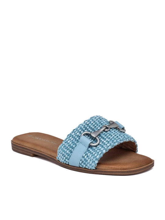 Women's Flat Sandals in Blue Color