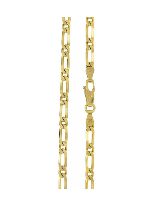 Mertzios.gr Златна Верига Врат 14K Тънка Дебелина 3.8mm и Дължина 55cm