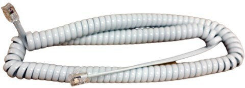 Panasonic Spirale Telefonkabel RJ11 6P4C 1m Weiß (KX-DT521X)