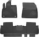 Frogum Set of Front and Rear Mats 4pcs Tray Type for Peugeot Rifter Opel Combo Citroen Berlingo Black