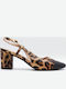 Pumps mit Riemchen Animal Print