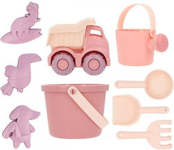 Tutete Beach Bucket Set with Accessories made of Plastic Pink 11cm 9pcs Tutete Beach Bucket Set with Accessories made of Plastic Pink 11cm 9pcs