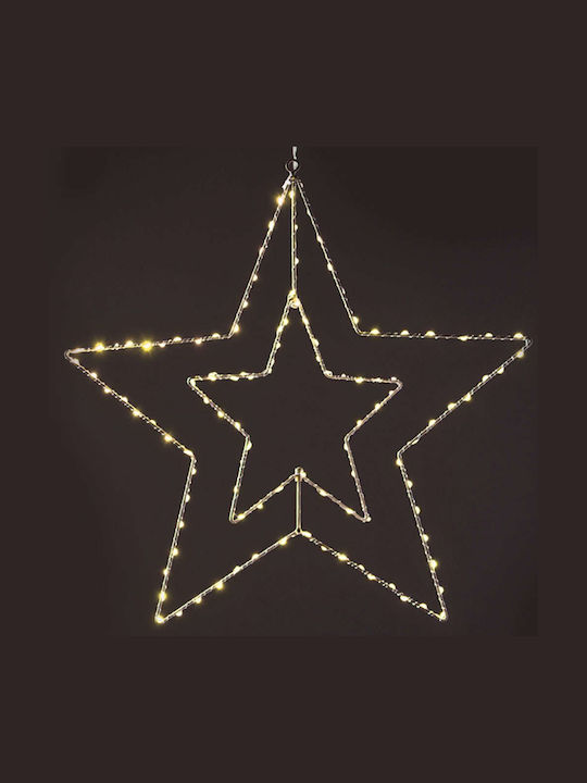 Aca Plastic Illuminated Christmas Decorative Pendant Star 56x56x56cm White