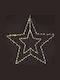 Aca Plastic Illuminated Christmas Decorative Pendant Star 56x56x56cm White