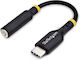 StarTech Μετατροπέας USB-C male σε 3.5mm female 1τμχ USBCAUDIO2
