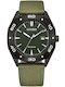 Citizen Мъжки Часовник 41mm На Батерия С Зелен Текстилен Каишка
