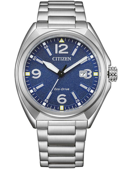 Citizen Ανδρικό Ρολόι 41mm Μπαταρίας με Ασημί Α...