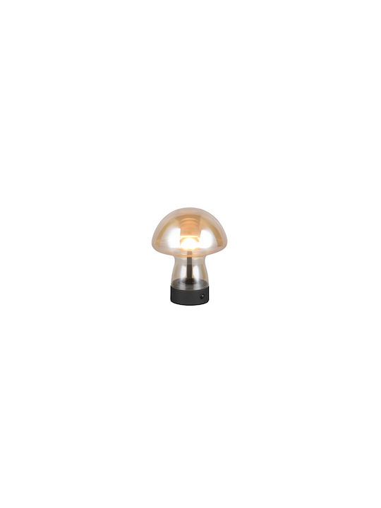 Trio Lighting Γυάλινο Πορτατίφ LED με Μελί Καπέλο και Βάση