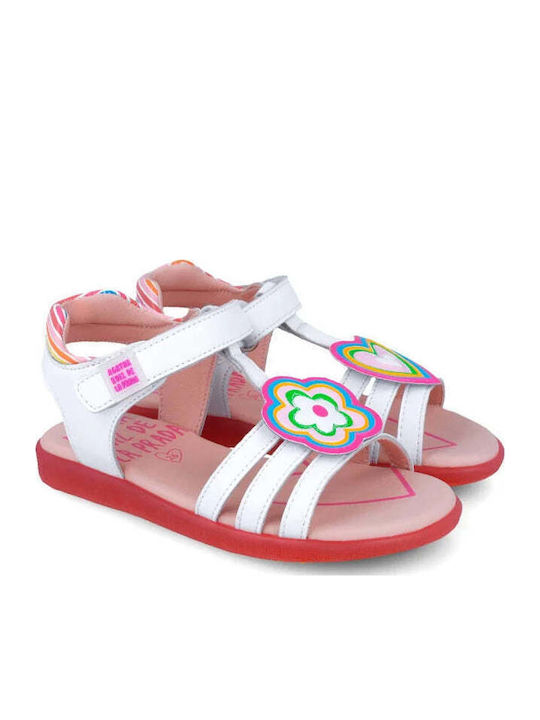 Agatha Ruiz De La Prada Παιδικά Πέδιλα Ανατομικά Λευκά Agatha Ruiz De La Prada Παιδικά Πέδιλα Ανατομικά Λευκά