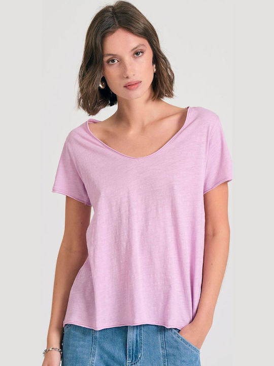 Funky Buddha Γυναικείο T-shirt Ροζ