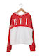 Kinder-Sweatshirt mit Kapuze und Taschen Tomato Red