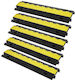 Set 5 Kabelbrücken Max 10000 kg 2 x Kanal Gelb Schwarz 91,8 x 25 x 4,3 cm