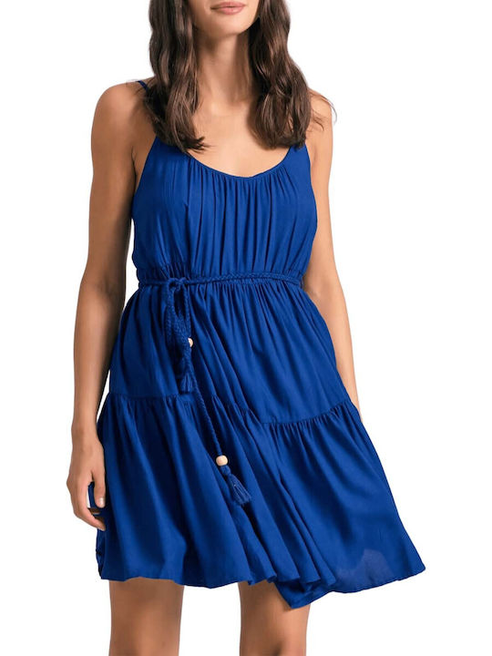 Funky Buddha Summer Mini Dress with Ruffles Ski...
