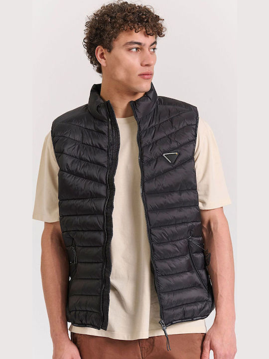 Funky Buddha Αμάνικο Μπουφάν Puffer Μαύρο