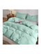 Lino Home Sheet Sets Queen with Elastic 160x200+32cm. Moderna Mint 4pcs
