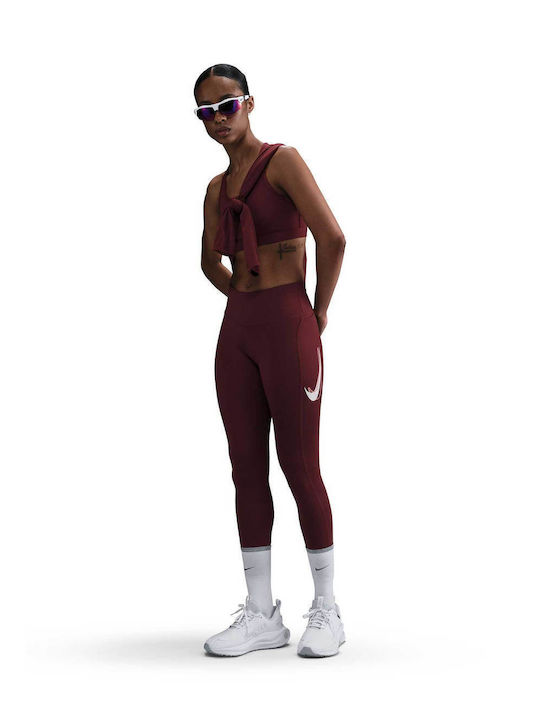 Nike Дри-Фит Дамско Изрязано Клин Червен