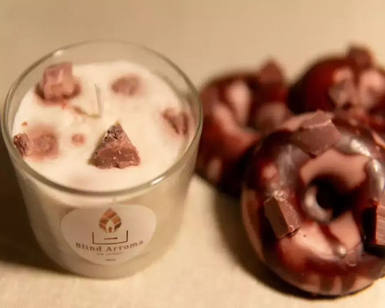Dc-3004 Scented Soy Candle Lemon Mousse Chocolate Biscuit Jar 150ml White