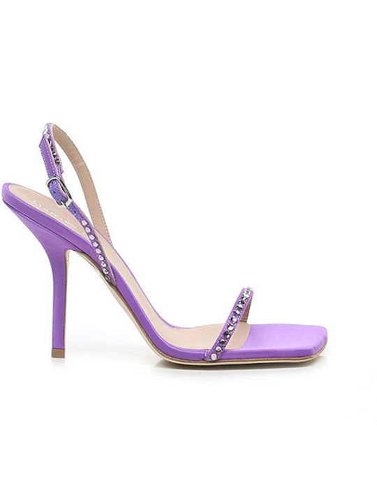 Eddy Daniele Leather Sandals Purple