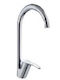 Sink Mixer Tap Silver Smooth Water Flow Easy Temperature Adjustment