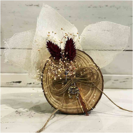 Mărturie de Nuntă Buchet din Tulle cu Flori Uscate