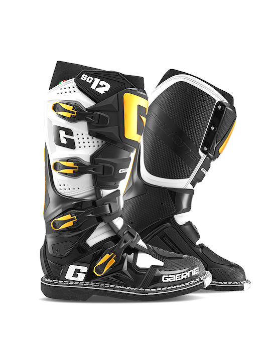 Gaerne Sg 12 Forge Leather Waterproof Black/Whi...