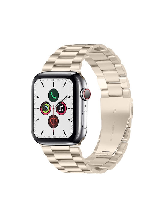 Λουράκι Ανοξείδωτο Ατσάλι Μπεζ (Apple Watch 38/40/41/42mm)
