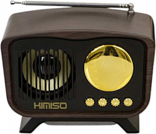 Kimiso KM-6 Bluetooth Speaker 10W with Radio and Battery Life up to 3 hours Dark Brown