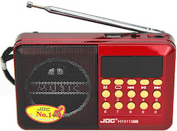 Joc Handheld Wiederaufladbares Rotes Radio