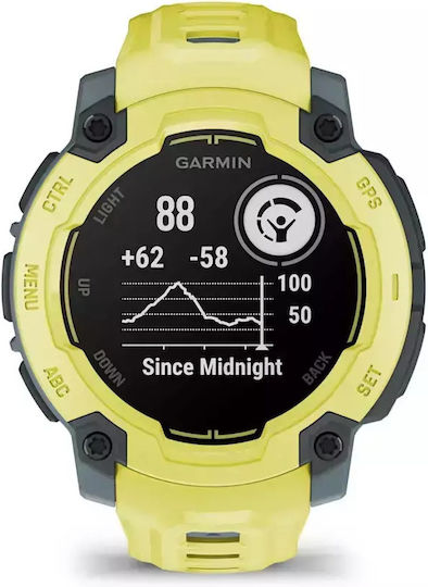 Garmin Instinct E 45mm Waterproof Smartwatch with Heart Rate Monitor (Electric Lime with Electric Lime Band)