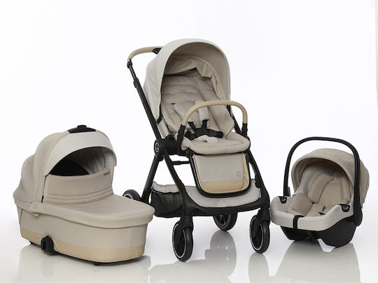 Giordani G-Comfort Verstellbar 3 in 1 Baby Kinderwagen Geeignet für Neugeborene Beige