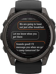 Garmin Fenix 8 Solar Titan 51mm Rezistent la ap...