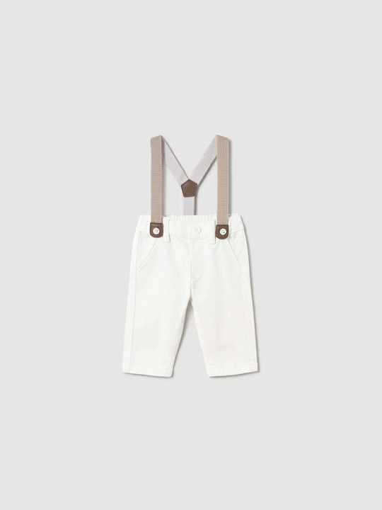 Mayoral Kids' Fabric Pants White Fit