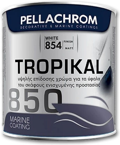 Pellachrom Tropikal 850 Υφαλόχρωμα Σκάφους 1lt 854 Λευκό