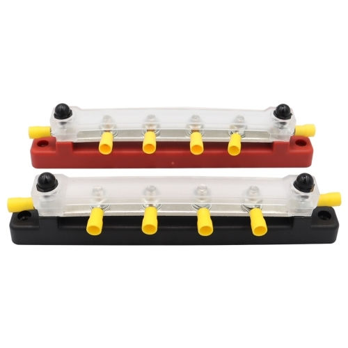 Cp-3125 1 Pair Rv Yacht 150a High Current Single-row 4-way Busbar 12pcs Terminals